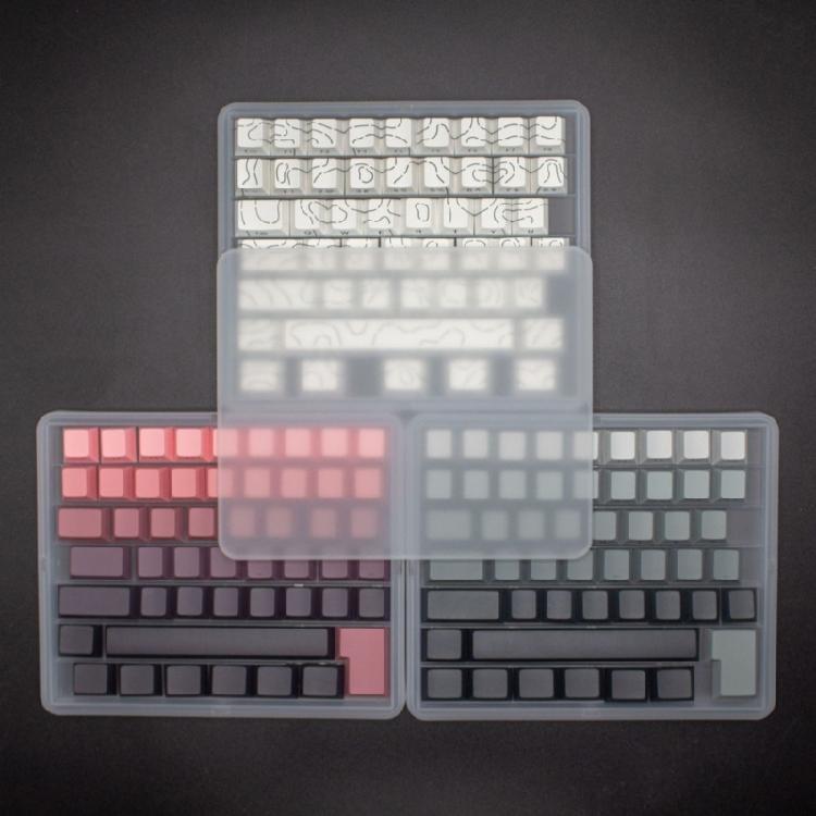 Tydligt förvaringsfodral för tangentbordstillbehör Anti-halkbas och dammtålig design för mekaniska tangentbord Keycap