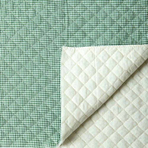 KIYOHARA Quilting Fabric Gingham Small Approximately 105cm width x 50cm cut GR Green TY51K-50