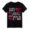 ILove Jesus Christian T-Shirt,Inspirational Faith Graphic Tee Gift for Believers