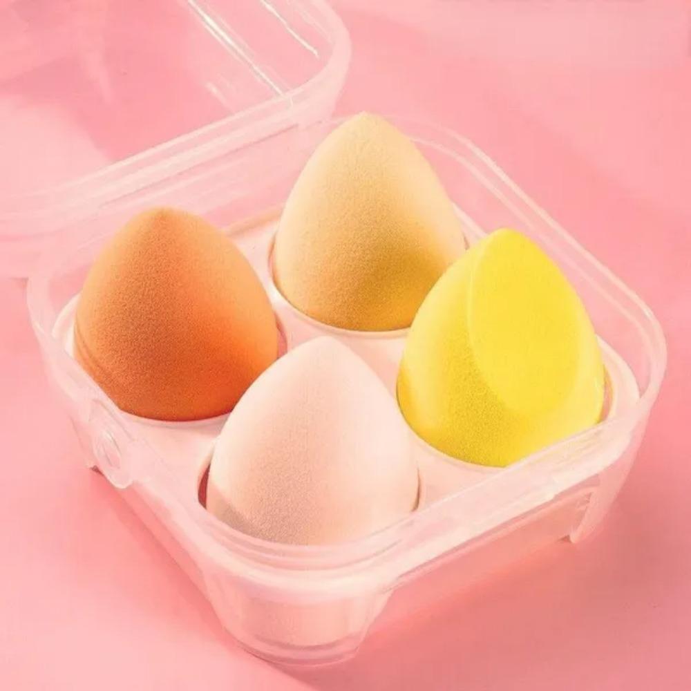 4 pcs Makeup beauty egg Cosmetic Puff Makeup Sponge Foundation Makeup Sponge Powder Puff Dry and Wet Combined Beauty Tool