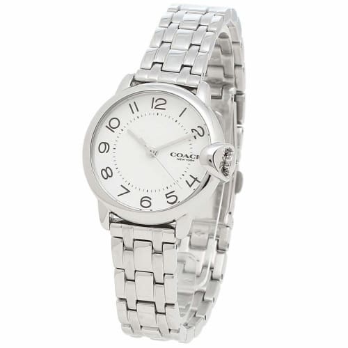 Coach Women's Arden Watch, 28mm Quartz, White/Silver, COACH 14503601, A4 Compatible