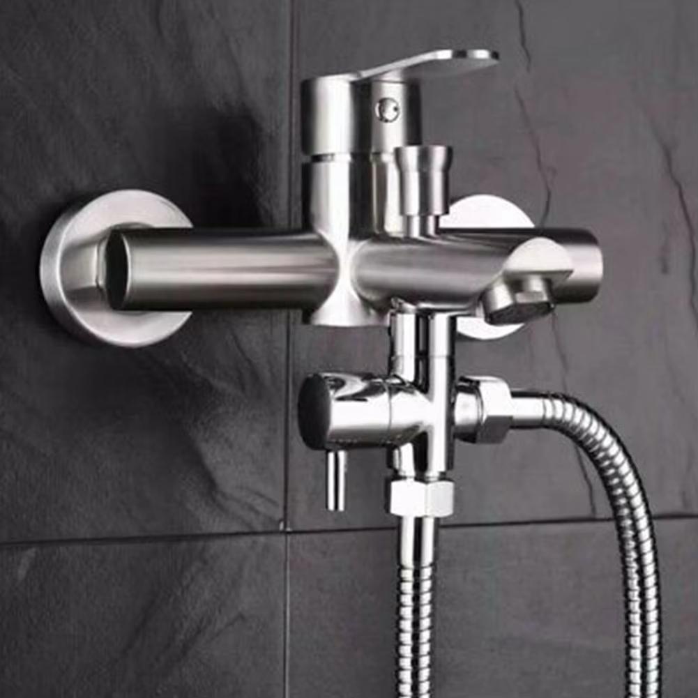 G1/2in 3 Way Diverter Valve T-Adapter Converter For Shower Brass Water Tap Connector Bathroom Faucet Water Separator