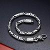 Great Sale S925 silver Bracelet 6MM Vintage Personality Men's and Women's Bracelet Fashion Trend Jewelry Gifts