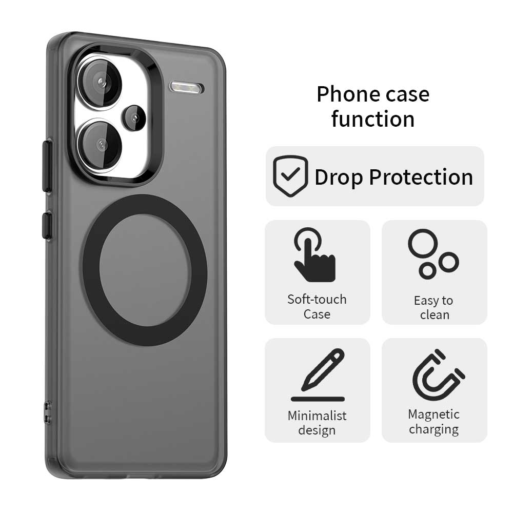 For Redmi Note 13 Pro Plus 5G Case Magnetic Wireless Charge Funda Redmi Note 13 Pro+ Plus Coque Matte Translucent PC Back Cover