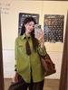 Women's Avocado Green Retro College Style Long-Sleeve Shirt – Spring 2026 Casual Layering Top
