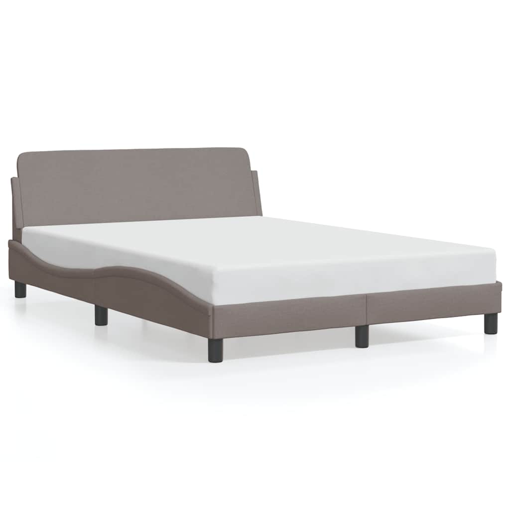 Vidaxl Bed Frame Without Mattress, Taupe, 120X200 Cm, Upholstered
