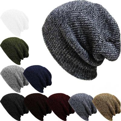 Įprastos beanies, šiltos juostelės, megztos moteriškos rudeninės žieminės unisex kepurės