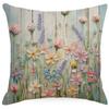 New Retro Floral Pillowcase Creative Oil Painting Engraving Style Print Home Sofa Cushion Pillowcase