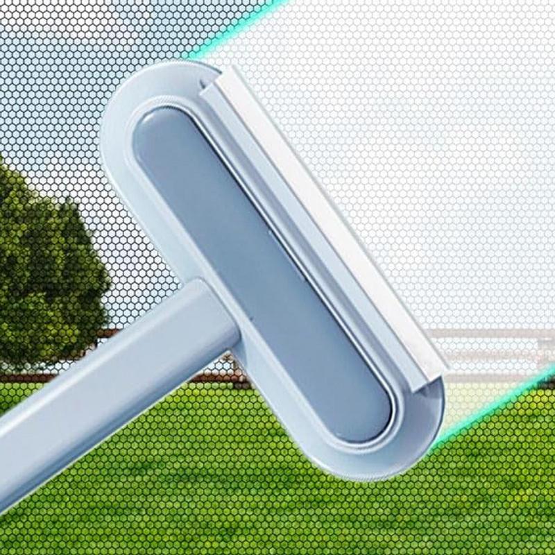 Washable Screen Window Brush Household Glass Cleaning Window Scraping Tool Double-sided Dry & Wet Screen Brush For Pet Hair