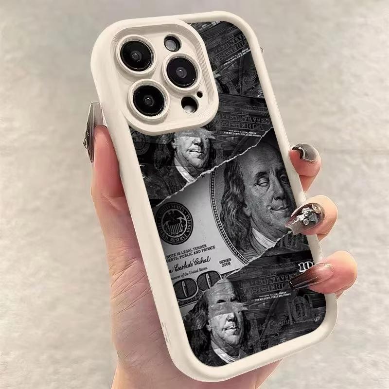 Black Dollar Banknote Design Phone Case For IPhone 17 17Air 16 15 14 Plus 13 12 11 Pro Max Case Cover Funda Bumber Coque