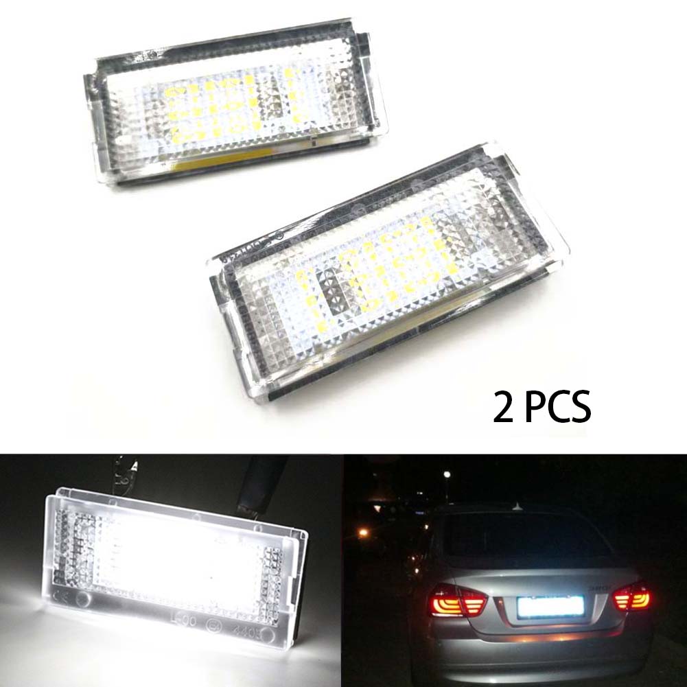 Auto Tail Light Led License Plate Light Lamp White LED Bulbs Fits For BMW 3 Series E46 4D 4DR 1998-2003 Car Accessories Kits