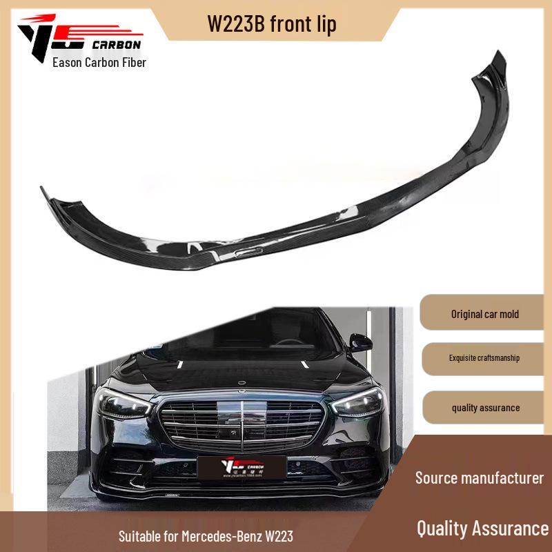 2021 Mercedes-Benz S-Class W223 Brabus Style Carbon Fiber Front Lip Spoiler
