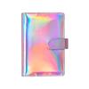 In Stock Cross-border Foreign Trade A6 Colorful Macaron PU Notebook Laser Cash Budget Gift with Price