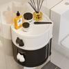 Toilet toilet paper box Toilet tissue box Wall-mounted roll paper rack No punching Sanitary napkin storage box