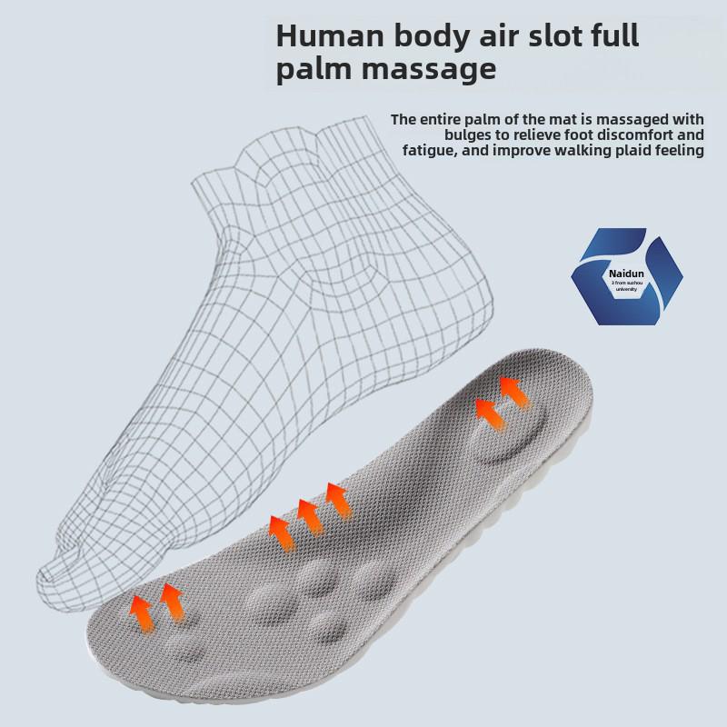 Komfort-Einlegesohlen für Männer und Frauen - Weiche 4D-Gewölbeunterstützung, Stoßdämpfung, Schweißdeodorierung, Ideal für langes Stehen und Sport