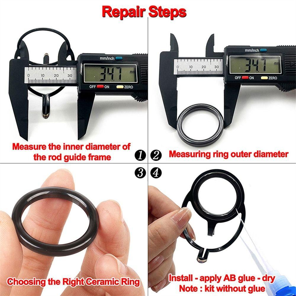 O Rings Fishing Rod Guides Smooth Rod Eye Replacement Ceramic Guides Ring  Fishing Pole