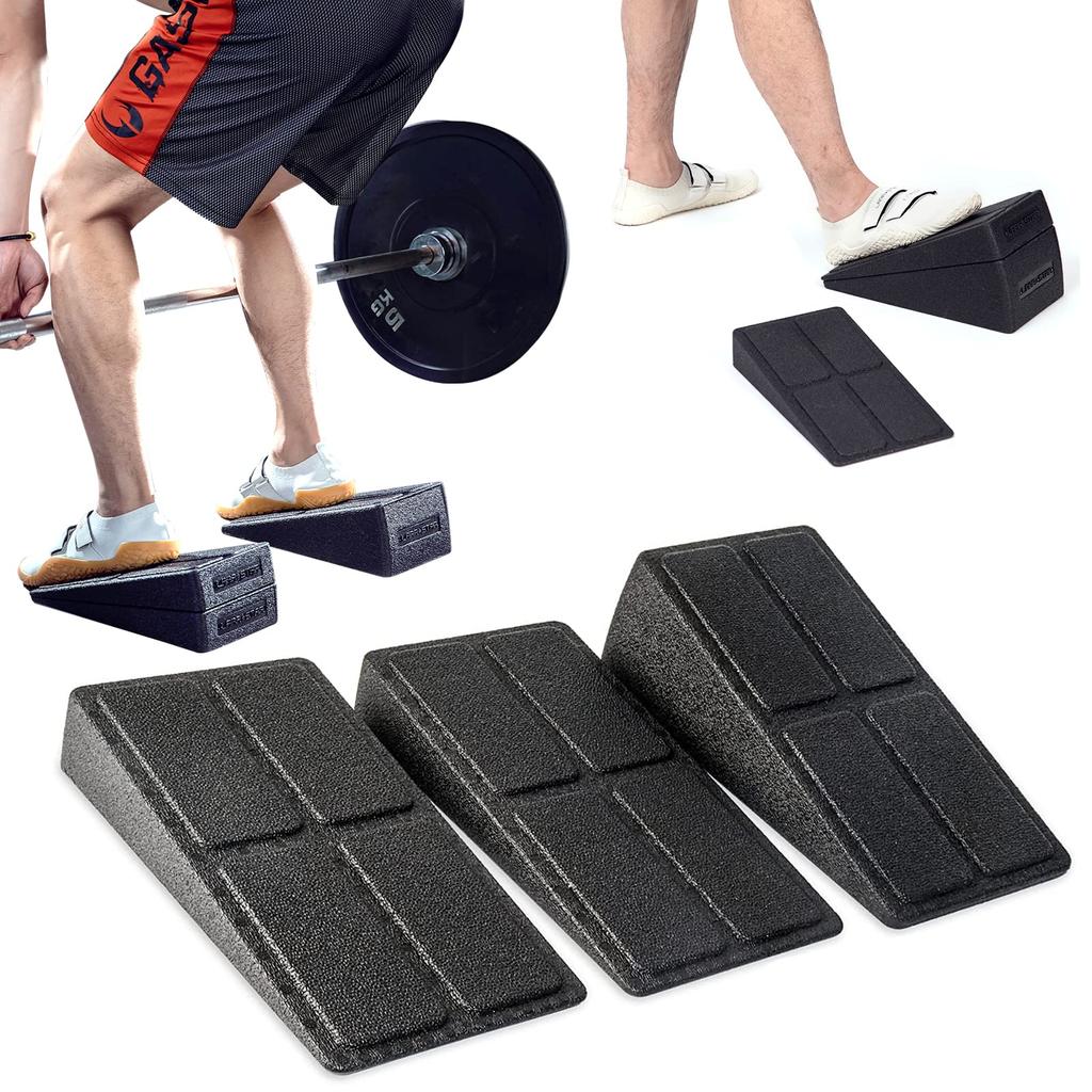 1/3Pcs Adjustable Non-Slip Squat Wedge Block Deadlift Ramp Calf Stretcher Slant Board Strength Training