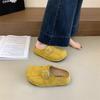 Fashion Women's Suede Wooden Slippers and Cork Insoles Indoor Outdoor Beachfront Villa Shoes Comfortable Men and Women Fashion Slippers