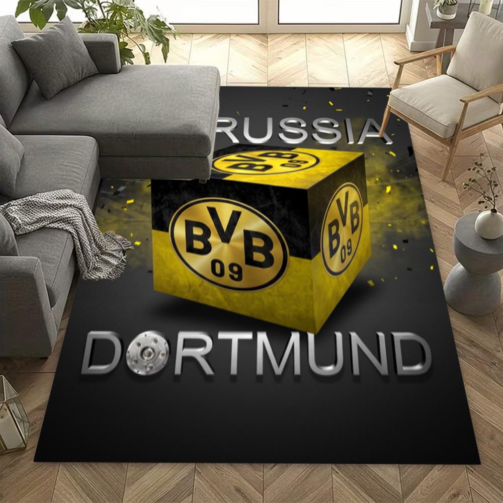 Bvb Borussia Dortmund Football Club Area Rug Design For Balcony Dining Room Playrooms Kitchen Antislip Carpet Decorate Offices