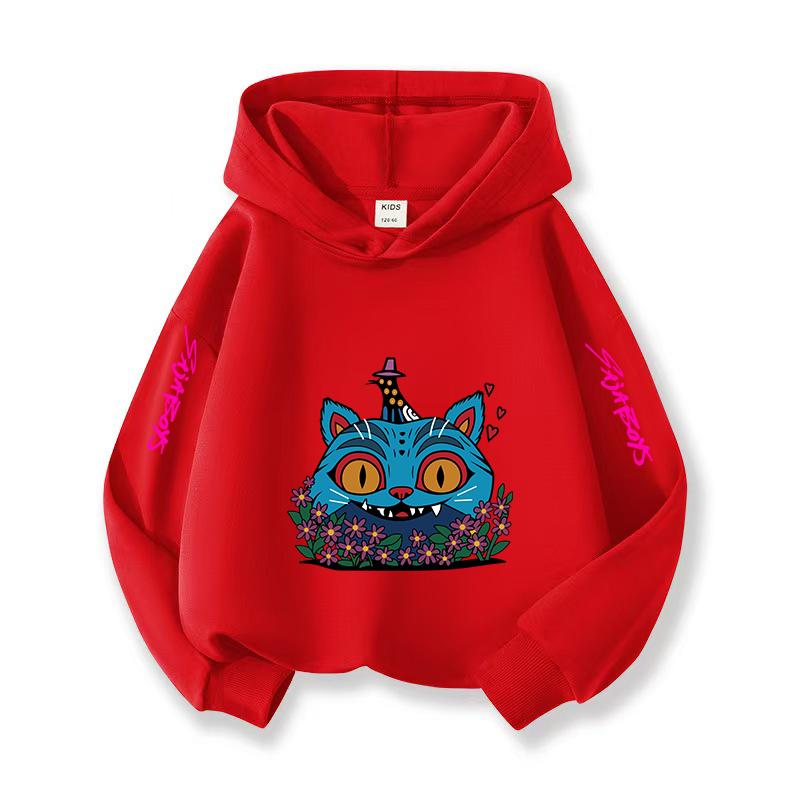 2025 Popular Kpop Christmas Casual Children's Hooded Sweatshirt Korean Wave Style Limited Edition Witch Hunting Fan Essential Girl Top