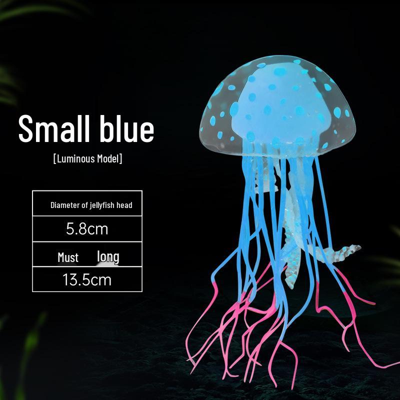 

Fish Tank Decorations: Small Luminous Moon Jellyfish Silicone for Aquariums OPP Bag Packaging