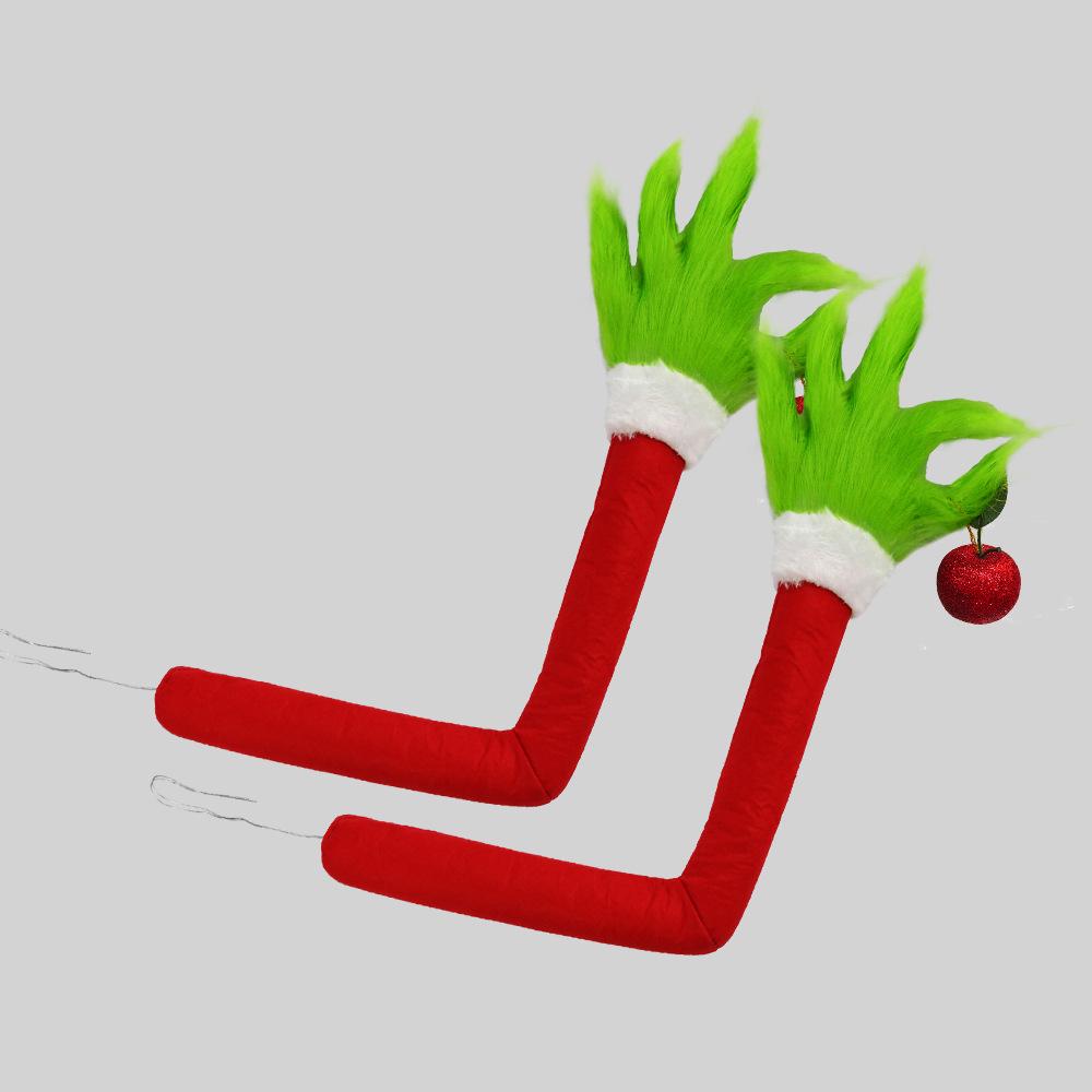 Grinch Apple Christmas Arm Decorations - Cute & Funny Masquerade Props