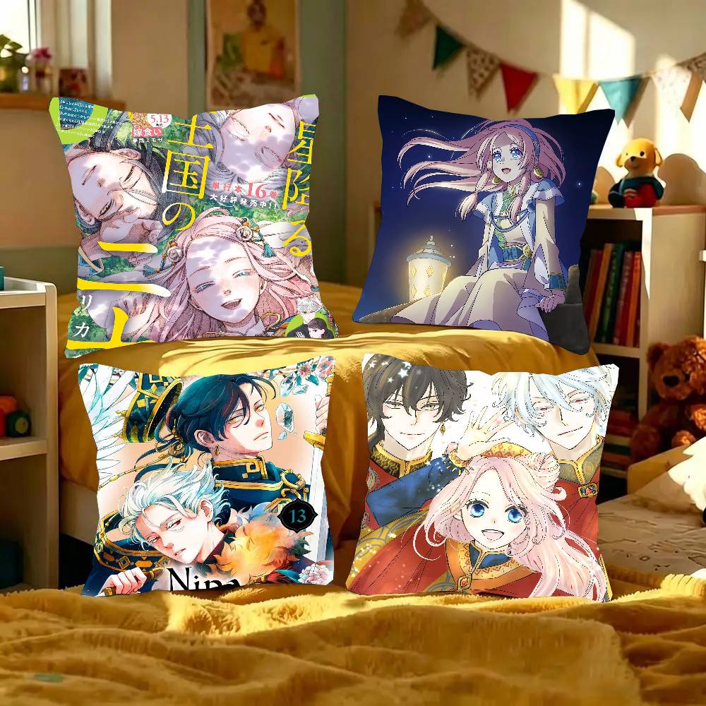 Anime Nina The Starry Bride Pillow Case Fashion Square Pillowcase Bedroom Sofa Room Ins Decoration Leisure