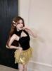 Women's Summer Knit Halter Top with Off-the-Shoulder Neckline Luxurious Figure-Hugging Sexy Cropped Top
