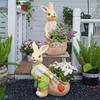 Cartoon Rabbit Flower Pot: Creative Outdoor Succulent Ornament for Gardens and Kindergartens