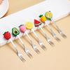 Stainless Steel Fruit Shaped Coffee Spoons Fruit Dessert Spoon Fork Candy Tea Spoon Drink Tableware Kitchen Supplies