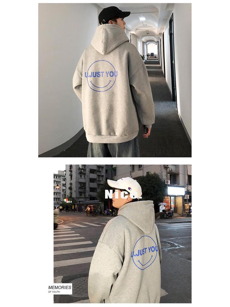 2022 Pánska trendy zamatová mikina s kapucňou v hongkonskom štýle - Jeseň/Zima, Veľká veľkosť, Unisex