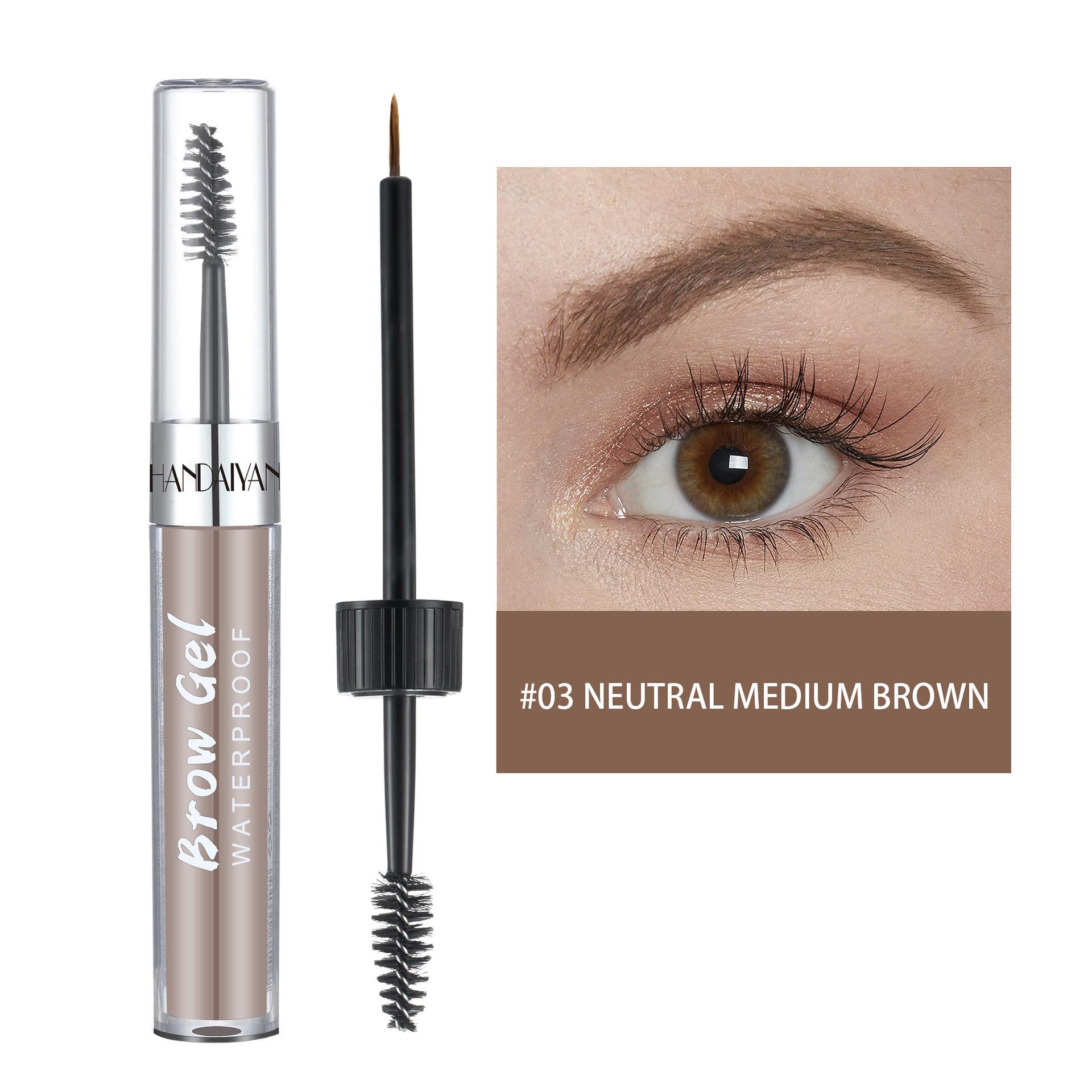 

HANDAIYAN Waterproof 8-Color Liquid Brow Tint with Double-Ended Brush for Long-Lasting, Natural Brows.