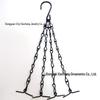 Black & White Zinc 4-Strand Chain Hanging Flower Basket 1.4 Wire