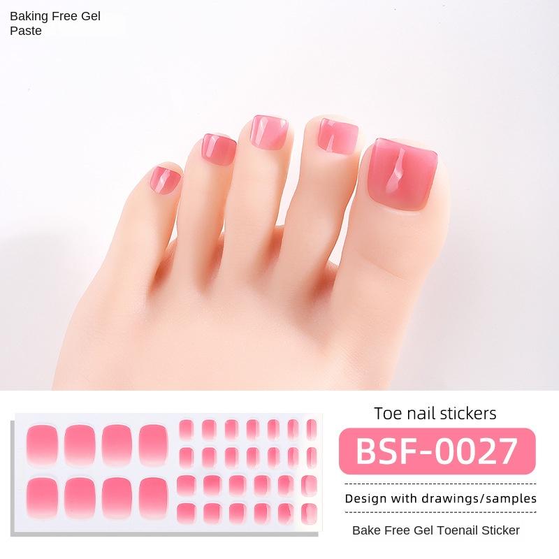 

Наклейки для маникюра с гелем, не требующим запекания, бронзирующий луковый порошок, отбеливающие наклейки для ногтей на ногах с гелем, не требующие запекания BSF-0027