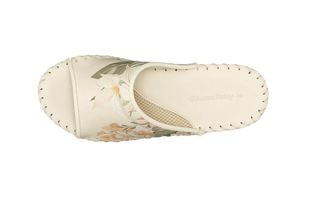 Pansy Indoor Slippers Women's Hand-Knitted Antibacterial Size M Ivory