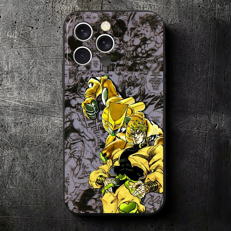 JoJo Adventure Dio Diego Brando Soft Phone Case for iPhone 16 16E 17 Air 15 Pro Max 14 Plus 13 Mini 11 12 7 Black Cover Back She