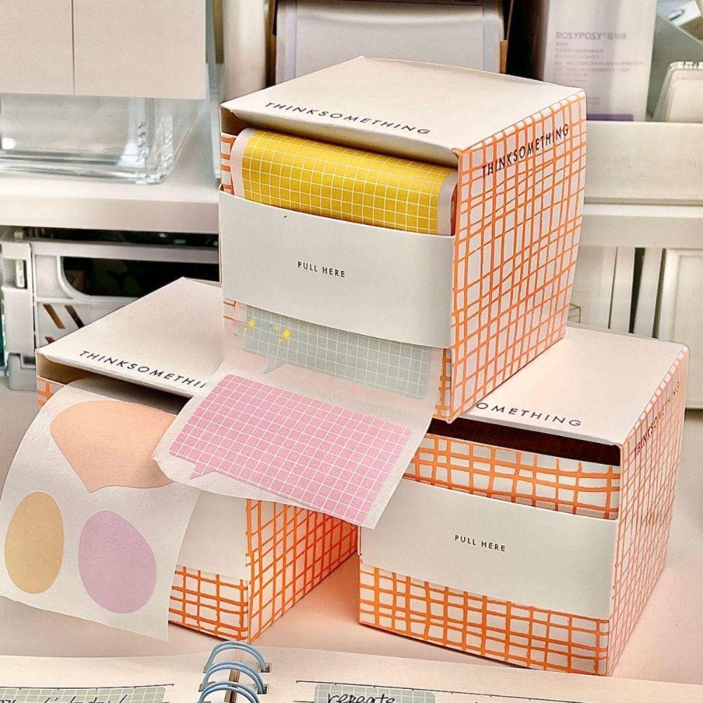 100PCS/Set Pull-out Design Sticky Note Full Adhesive Tearable Notepad  School Office Supplies
