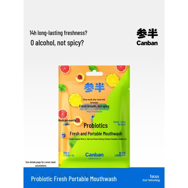 Canban Probiotic Portable Mouthwash Sachets