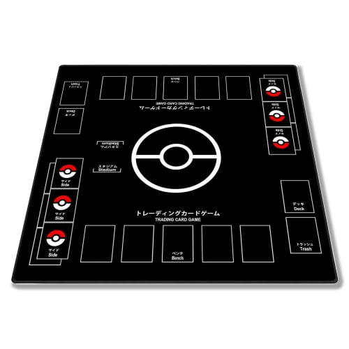 ThreeSix Playmat, Simple Design, Card Game Mat, Non-Slip Rubber Mat, Easy to Turn, Easy to Roll, Waterproof Storage Bag Included, 60*60cm (D)