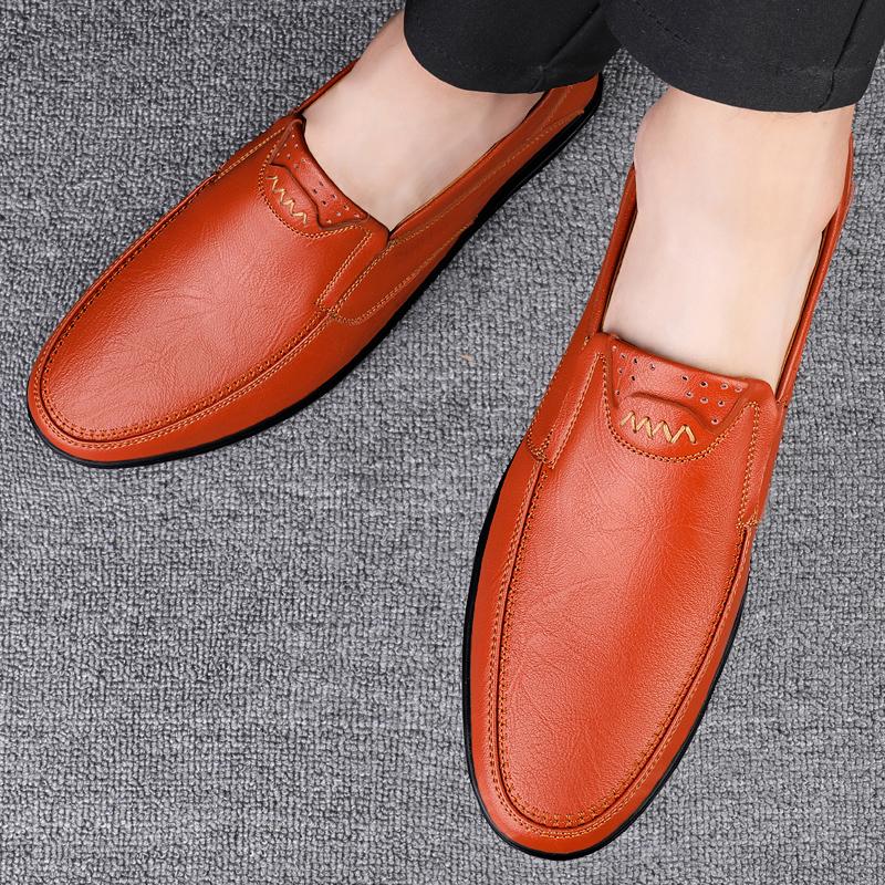 Fashion Men Casual Loafers Outdoor Comfort Male Driving Shoes Handmade Slip On Shoes Business Leather Penny Shoes Gents Shoes