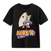 2026 Naruto Kids TShirt Uzumaki Uchiha Sasuke Hatake Kakashi Anime Character Print Cotton Short Sleeve Boys Girls Round Tops