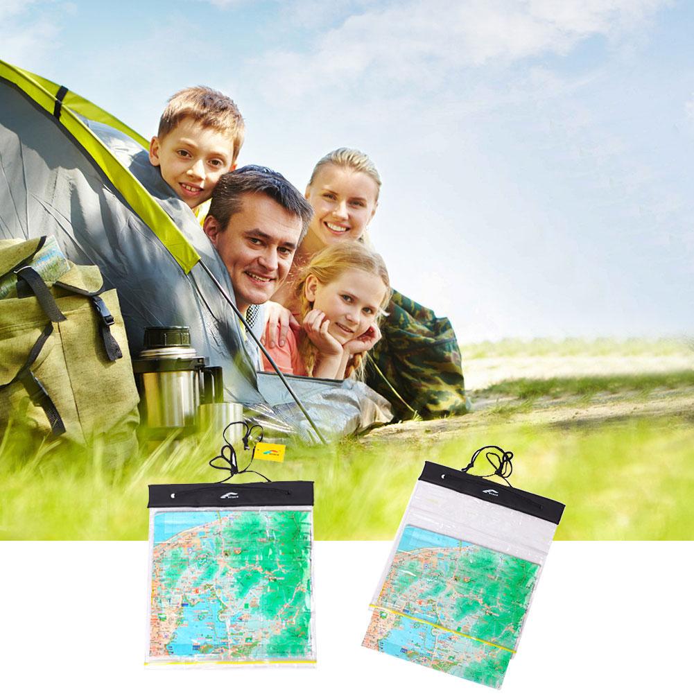 Outdoor Waterproof Map Plastic Bag Valve Bag Transparent Map Case Hold Bag