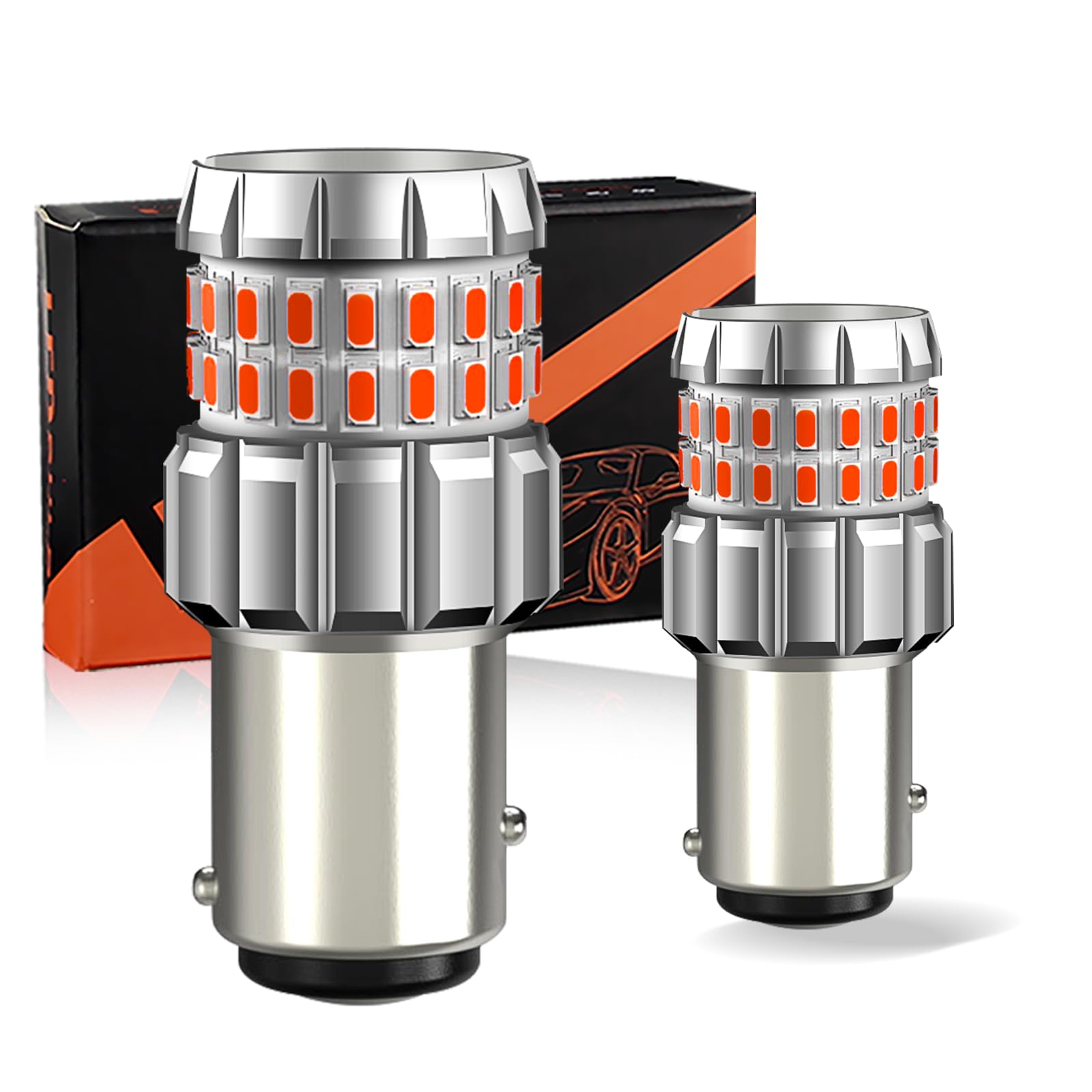 

Aunvista S25 1157 Двухконтактная P21/5W Сверхяркая светодиодная лампа, 60 светодиодов, Взрывной свет, Стоп-сигнал