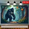 2D Plane Lantern Jungle Gorilla Indoor and Outdoor Party Banners Suitable for Birthdays Weddings Polyester Fiber