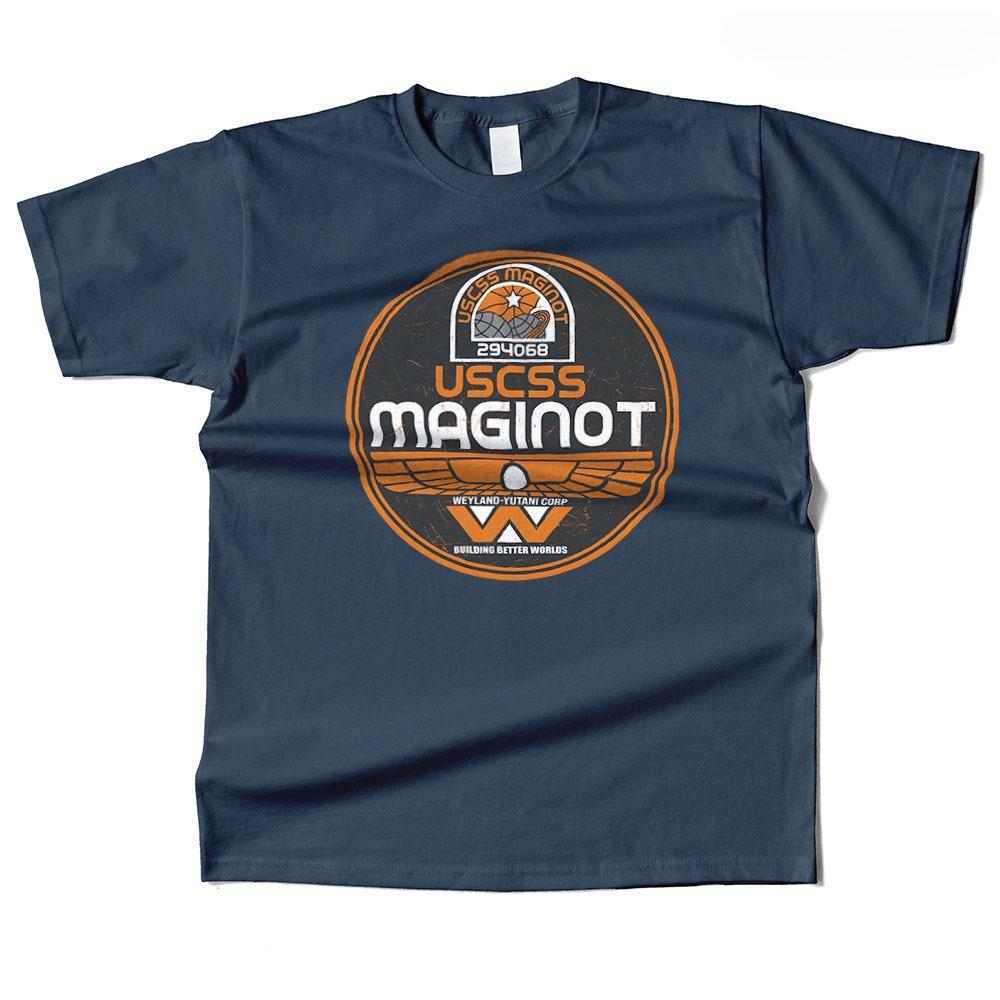 Unisex Baumwolle USCSS Maginot Grafik Hochwertiges T-Shirt Street Casual Stil Tee für Unisex und DAMEN