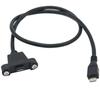Extension cable plug to female panel installation screw Micro USB2.0 with