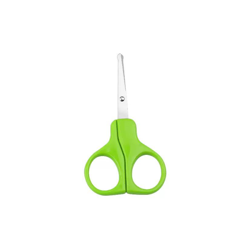 

Stainless Steel Nose & Eyebrow Scissors - Precision Grooming Tool for Hair and Dead Skin Trimming зелёный