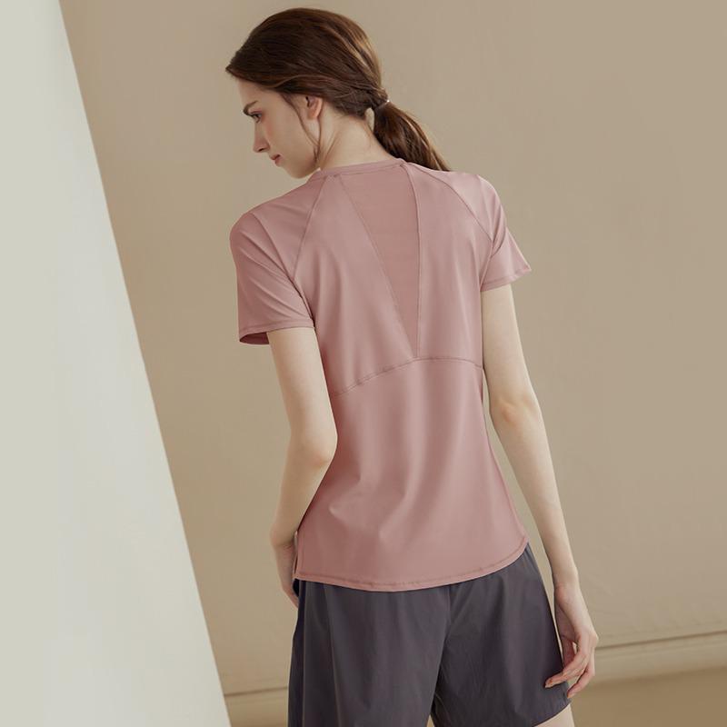 Women's Quick-Dry Short-Sleeve Yoga T-Shirt - Slim Fit, Breathable & Lightweight for Running