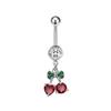 Gaibei Heart-shaped Cherry Navel Ring - Trendy European & American Style