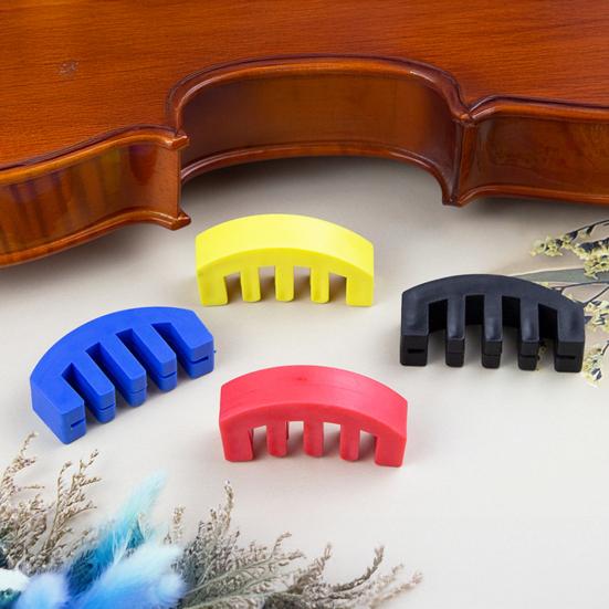 5 Pcs Rubber Violin Mute for 3/4 4/4 Violins Claw Style Violin Practice Mute Violin Silencer Accessories for Musician Beginner
